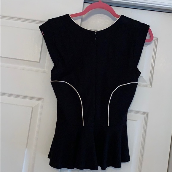 NWOT French Connection black peplum top - Picture 4 of 7